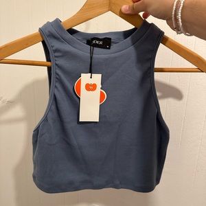 Cider blue cropped tank